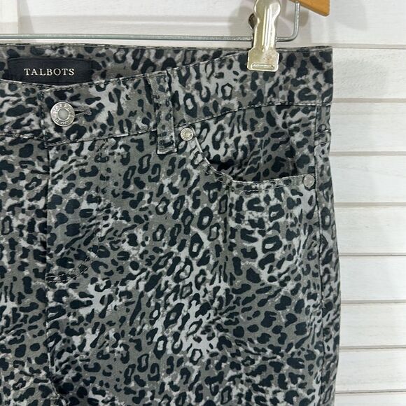 Talbots Jeans Size 4 Leopard Stretch Straight Leg Denim NWT - Picture 5 of 12